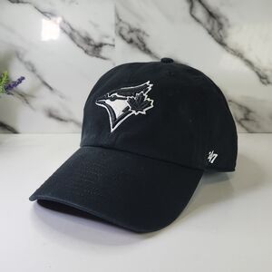 Blue Jays Hat. '47 Black Toronto Blue Jays Relaxed Cap. Adjustable